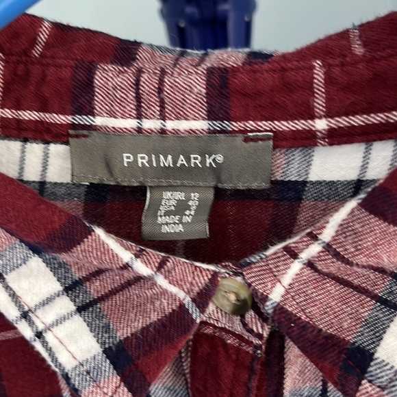 Primark 100% Cotton Long Sleeve Flannel Shirt Size 8 - Picture 2 of 11